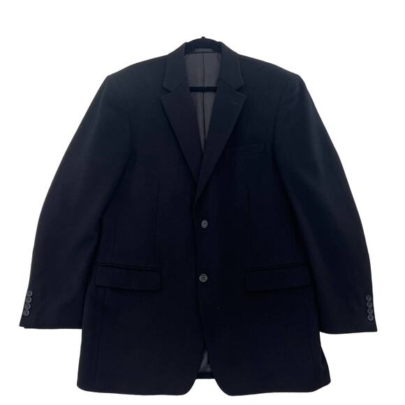 Chereskin Cashmere Wool Silk Black Blazer Jacket Sport Coat Mens 42 Long - Picture 1 of 11